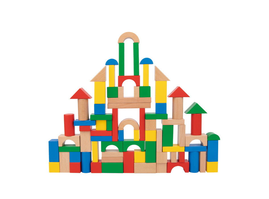 100pcs Wooden Block Set Tooky Toy - Eleganter