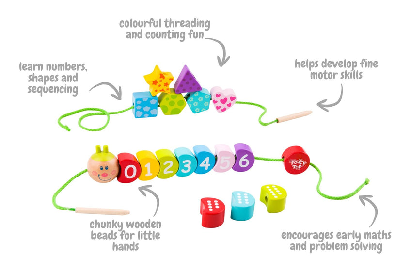 Lacing Caterpillar Tooky Toy - Eleganter