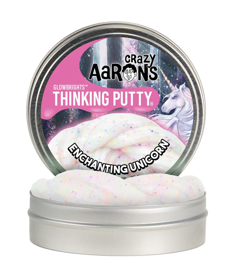 Crazy Aarons Thinking Putty 4 inch tin Enchanting Unicorn - Jazwares