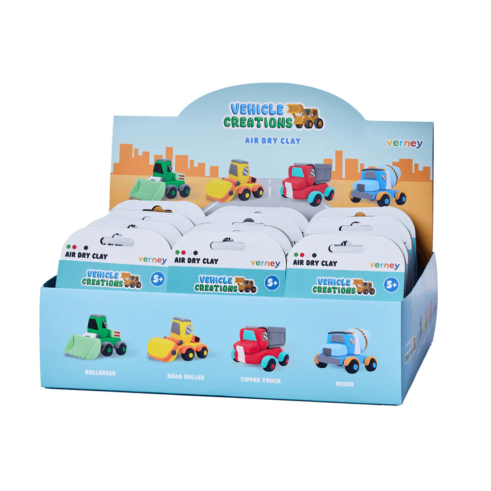 Verney Air Dry Clay Vehicle Creations Road Roller - Johnco