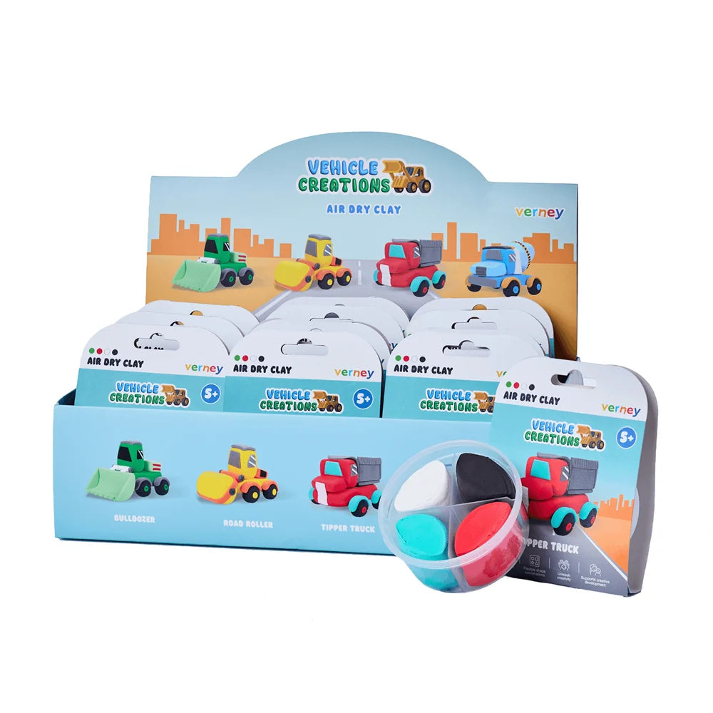Verney Air Dry Clay Vehicle Creations Road Roller - Johnco