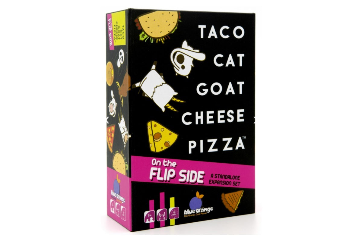 Taco, Cat, Goat, Chees, Pizza, 'ON THE FLIP SIDE' card game - Blue Orange