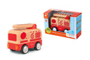 Wooden Friction Truck Fire Engine with Light & Sound