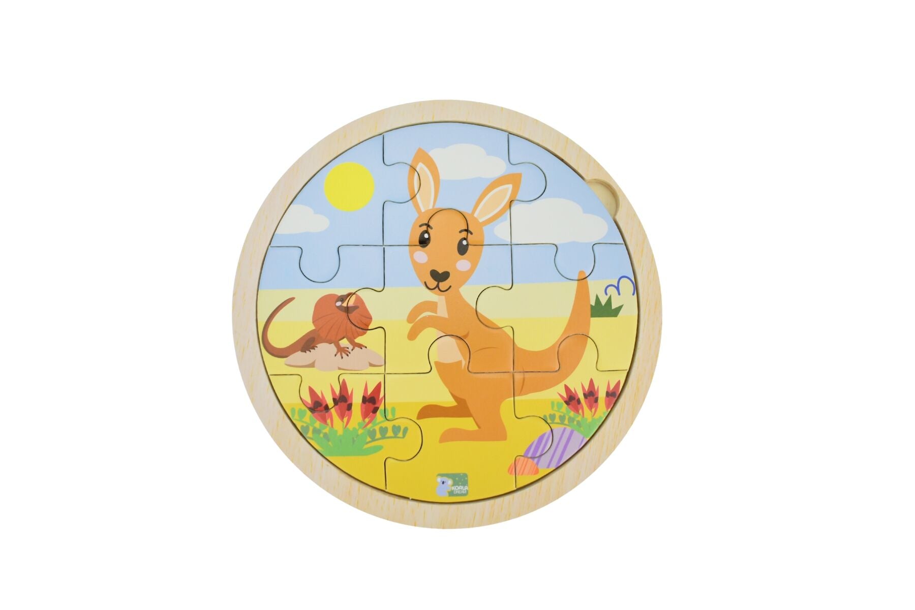 Wooden 9pc Puzzle Kangaroo
