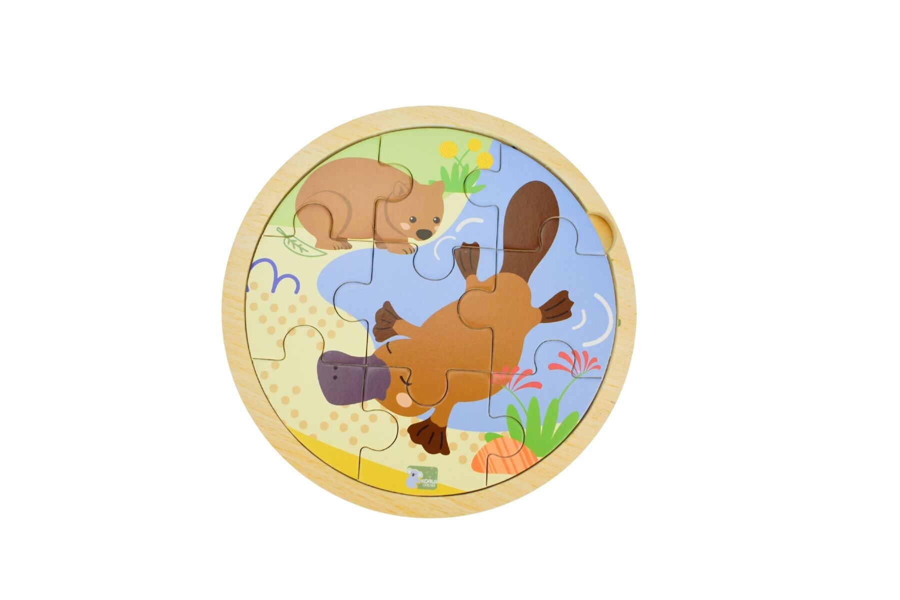 Wooden 9pc Puzzle Platapus