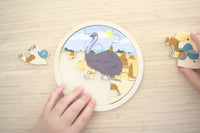 Wooden 9pc Puzzle Australian Animals Emu - Eleganter Aust.