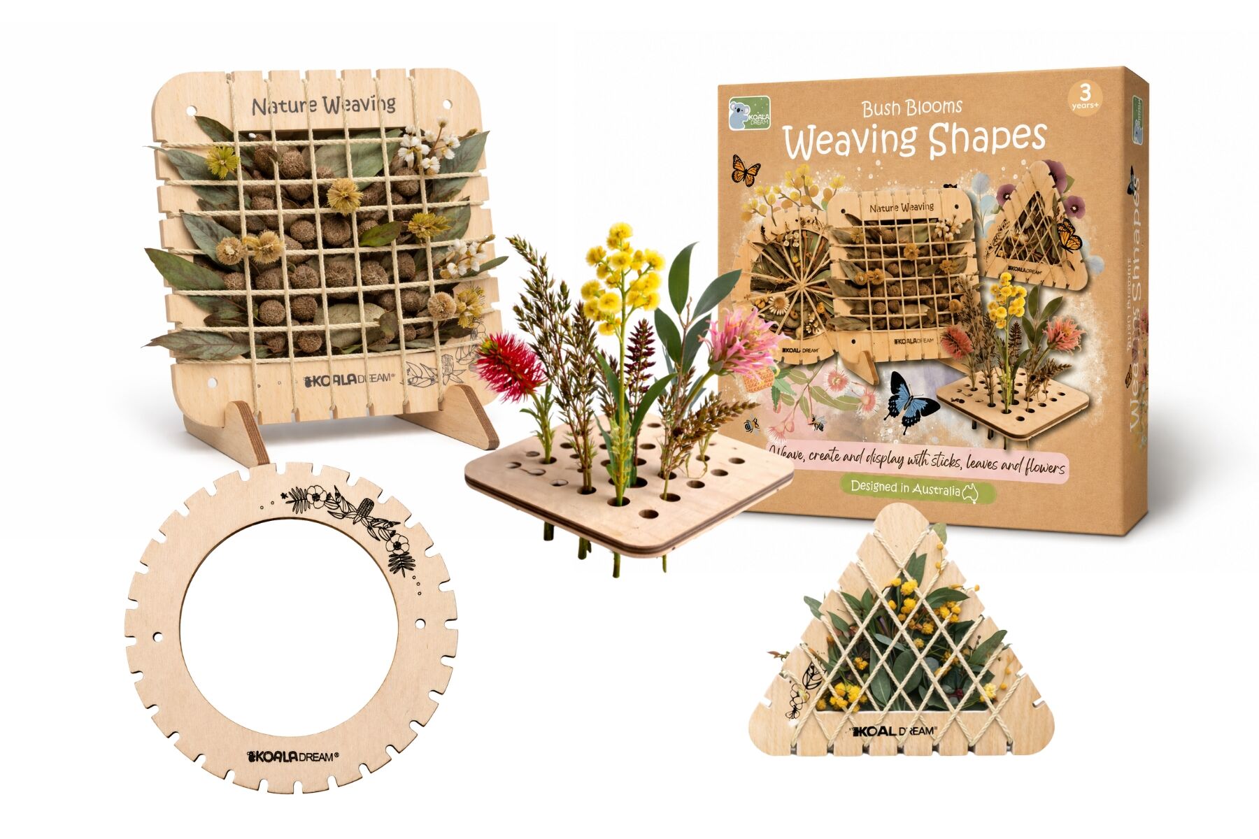 Nature Weaving Shapes Create w/ Flowers & Leaves - Eleganter