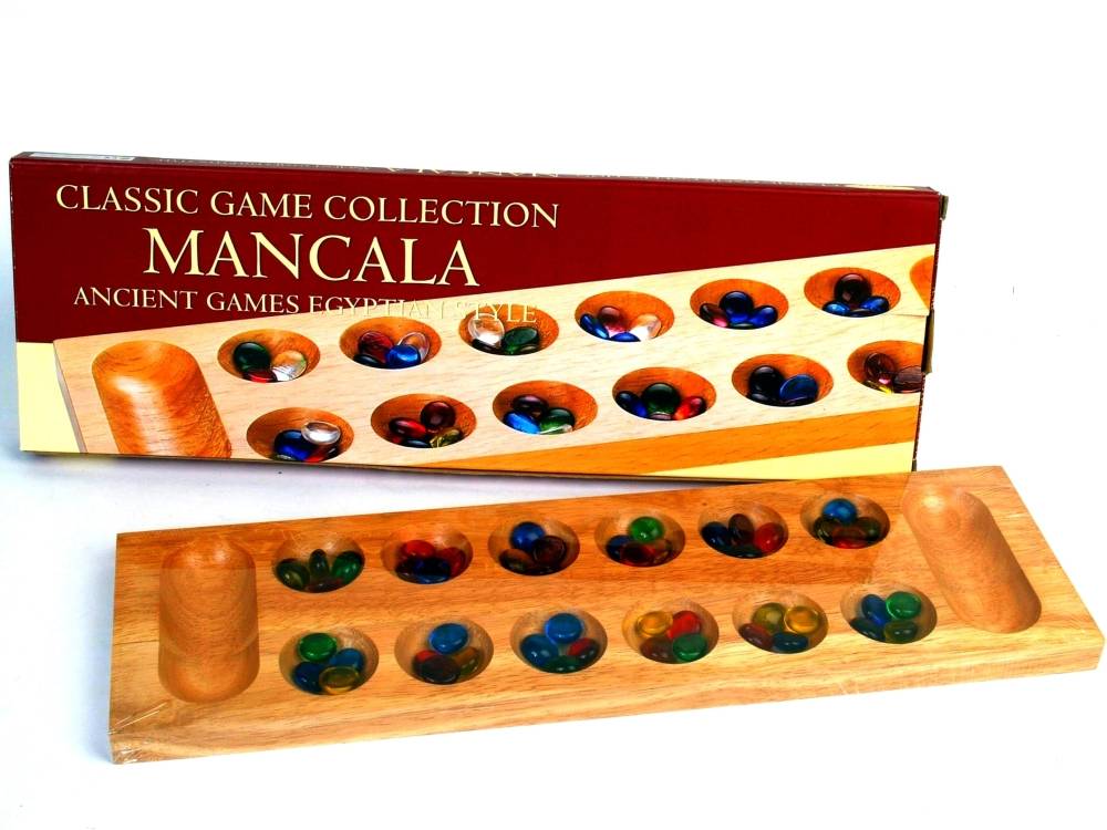 Mancala 44cm Wood - Classic Game Collection