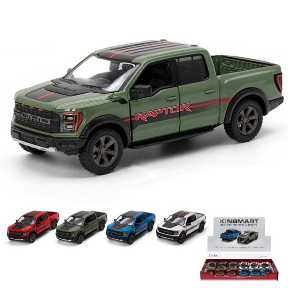 5" 2022 Die-Cast Ford F150 Raptor asstd Colours - Kinsmart