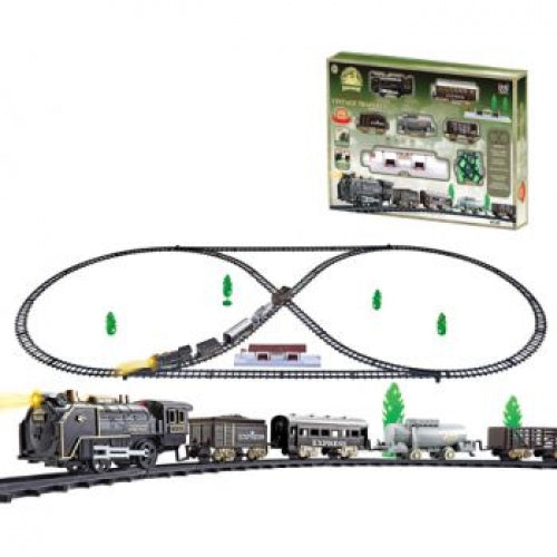 Vintage Model Train Set 39pcs w- Light & Sound - All Brands