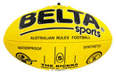 Footy AFL Synthetic Textured Rubber Fluro Yellow Size 5 - Belta