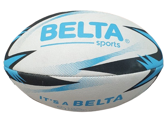 Rugby Ball Blue/White/Black Size 5 C50 - Belta