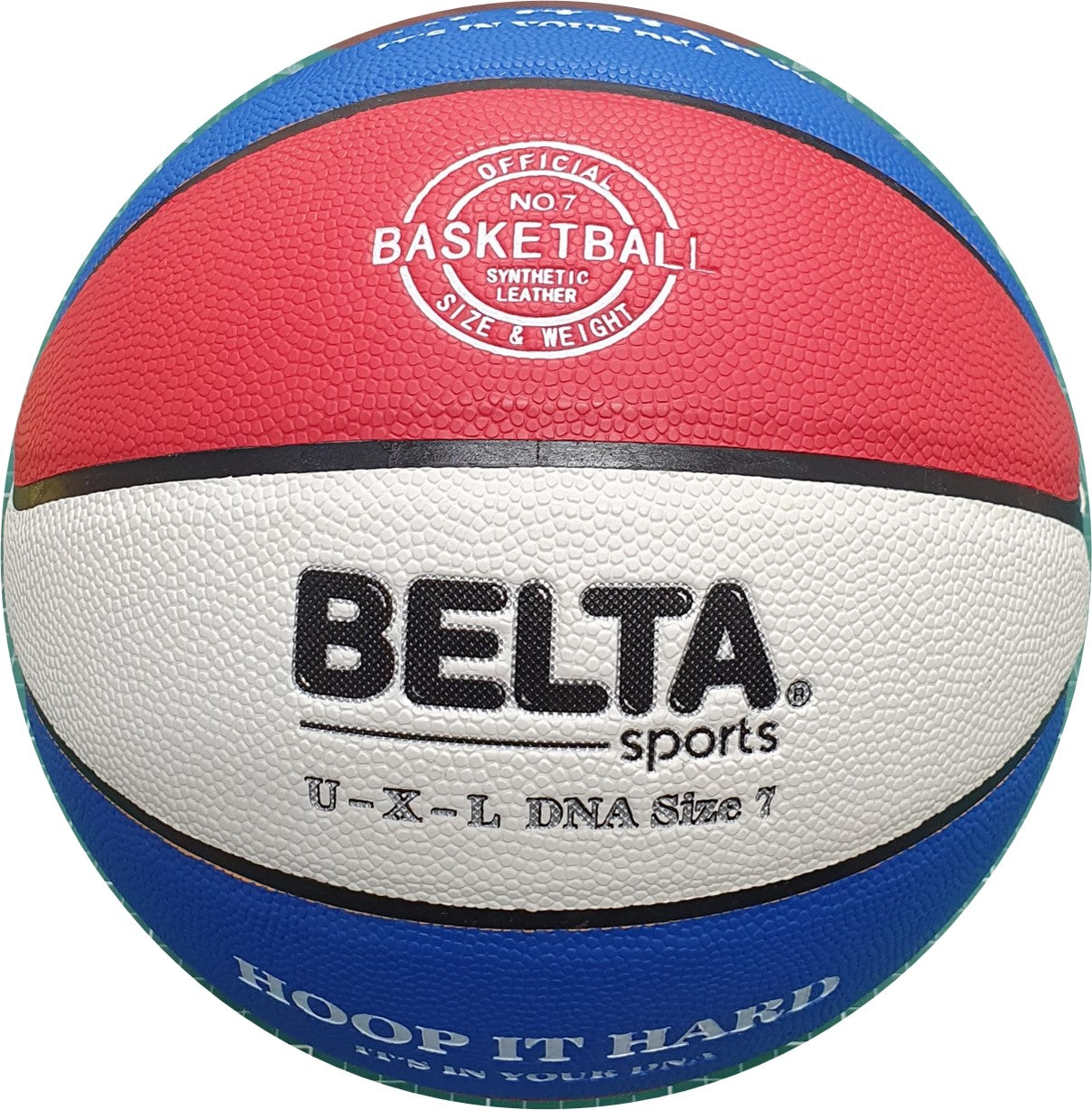 Basketball Size 7 Synthetic Leather Red/White/Blue C24 - Belta