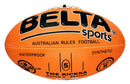 Footy AFL Size 5 Fluro Orange Synthetic Textured Rubber - Belta Brands