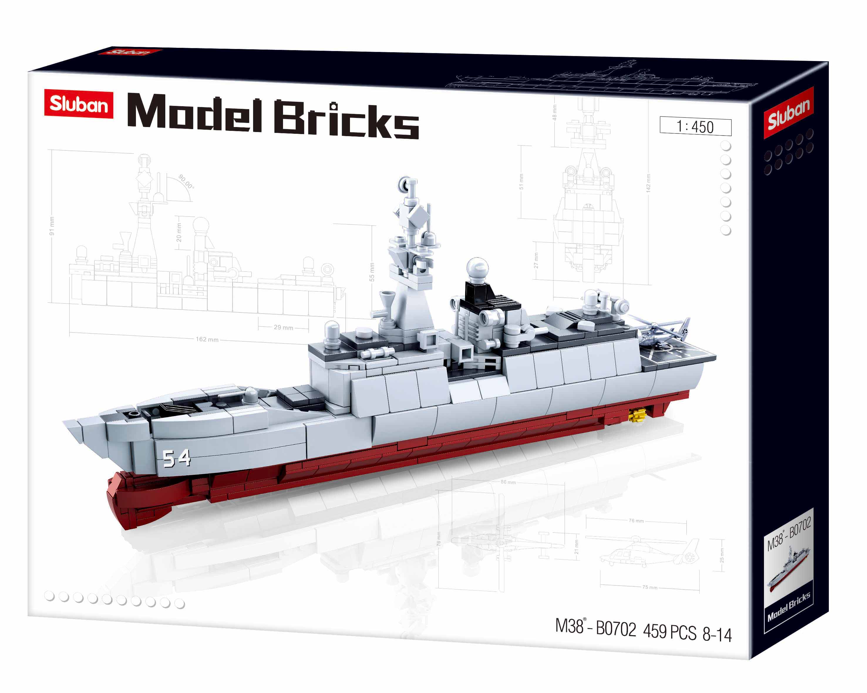 Model Bricks Frigate 417pcs - Sluban