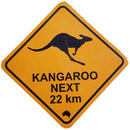 Magnet Square 60 X 60mm Kangaroo Road Sign - Belta Brands