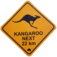 Magnet Square 60 X 60mm Kangaroo Road Sign - Belta Brands