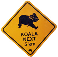 Magnet Square 60 X 60mm Koala Road Sign - Belta Brands