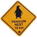 Magnet Square 60 X 60mm Penguin Road Sign - Belta Brands