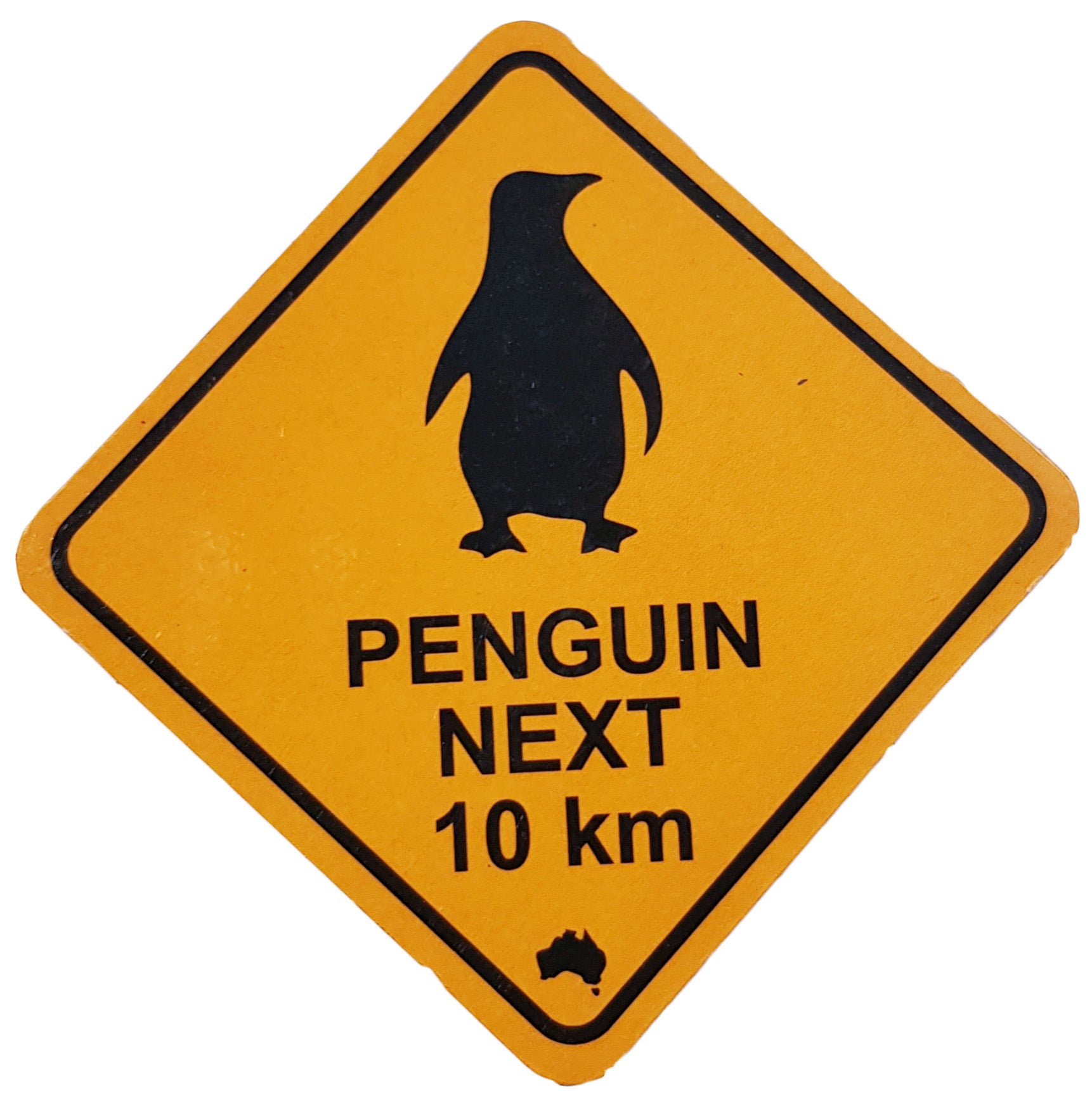 Magnet Square 60 X 60mm Penguin Road Sign - Belta Brands