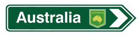 Australia Road Sign Magnet 120 X 30mm - Belta Brands