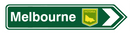 Melbourne Road Sign Magnet 120 X 30mm - Belta Brands