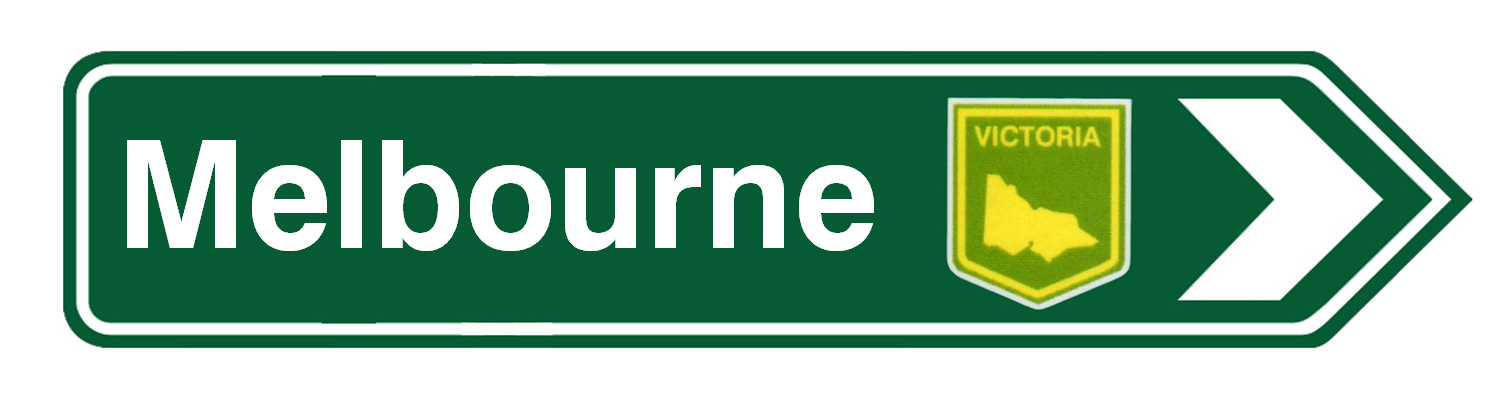 Melbourne Road Sign Magnet 120 X 30mm - Belta Brands