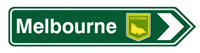 Melbourne Road Sign Magnet 120 X 30mm - Belta Brands