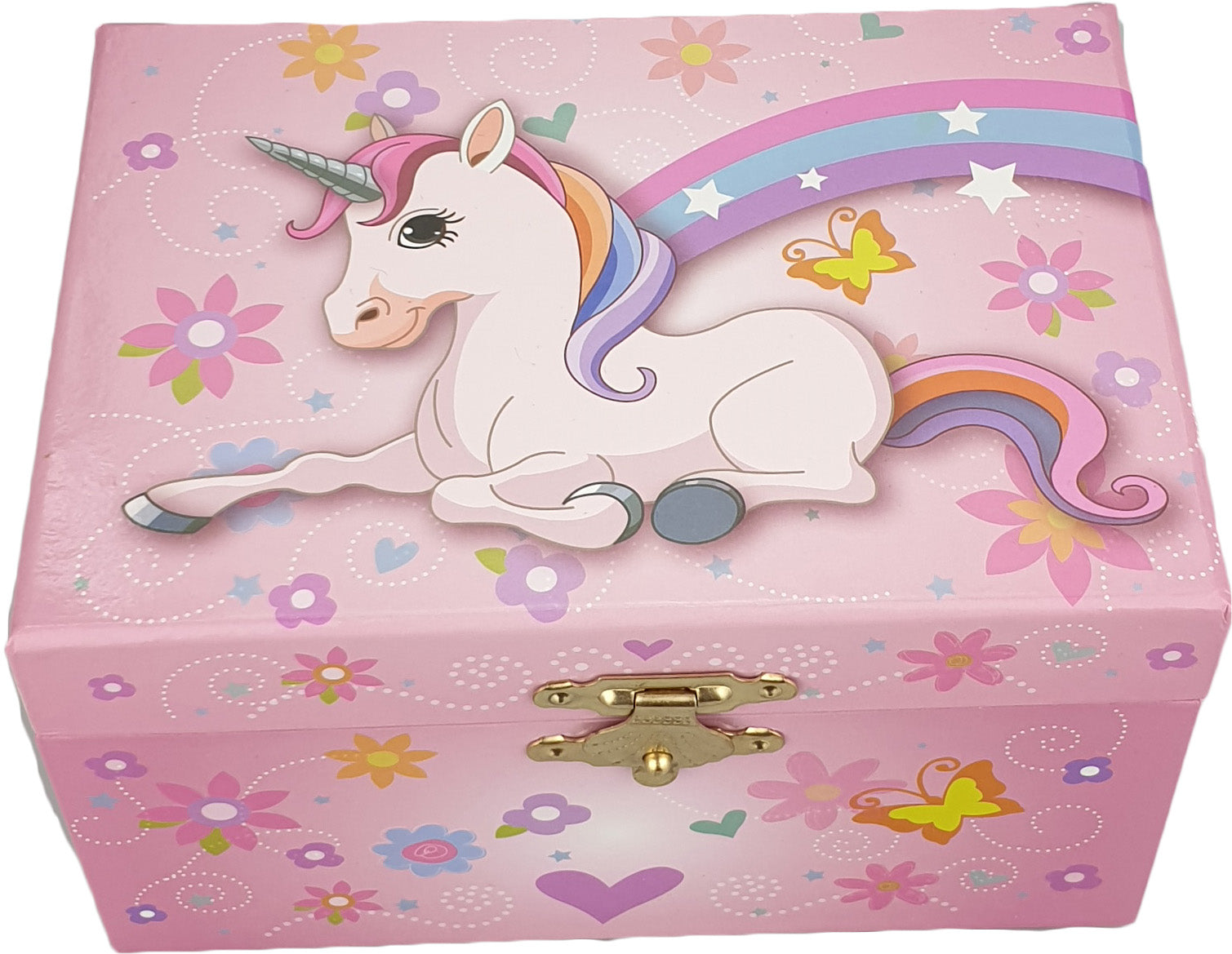 Musical Jewellery Box Rectangle Unicorn - Belta Brands