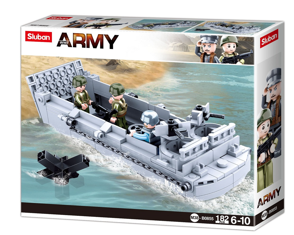 WW2 Higgins Landing Craft 182pcs Sluban - Belta Brands
