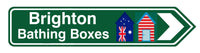 Brighton Beach Road Sign Magnet 120 X 30mm - Belta Brands