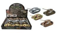 Die Cast Tank 14cm Pull Back 4 asstd Colours - Belta Brands