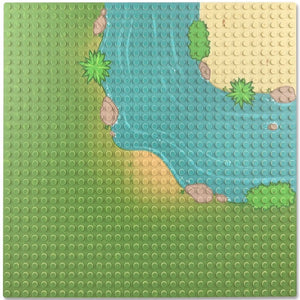 Model Bricks Building Plates river bend Sluban - Belta Brands