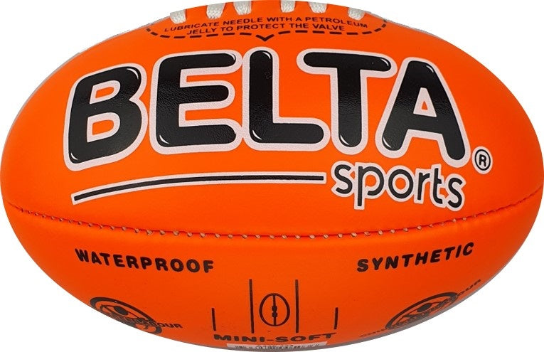 Footy AFL PVC Soft Touch Match 2 Fluro Orange - Belta