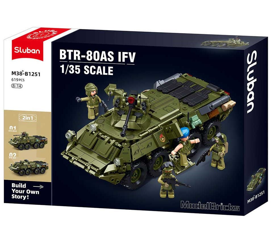 BTR-80AS Infantry Fighting Vehicle 611pcs Sluban - Belta Brands