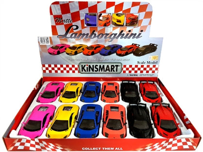 Die-Cast Lamborghini asstd. Vehicles in Matt - KiNSMART
