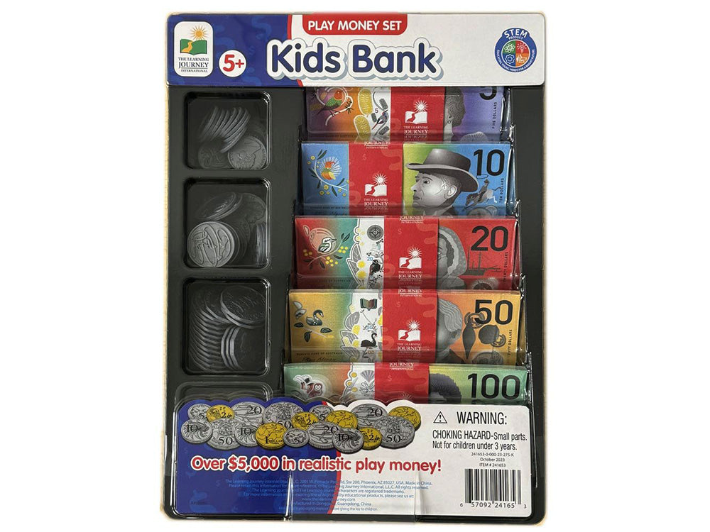 Kids Bank Play Money Set - The Learning Journey